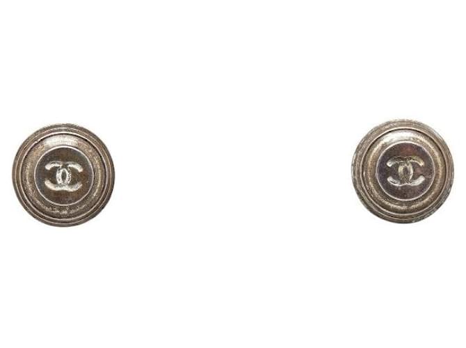 Chanel CC Stud Earrings Golden  ref.1311251