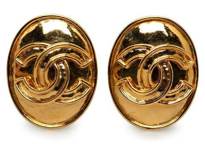 Chanel CC Clip On Earrings Golden  ref.1311257