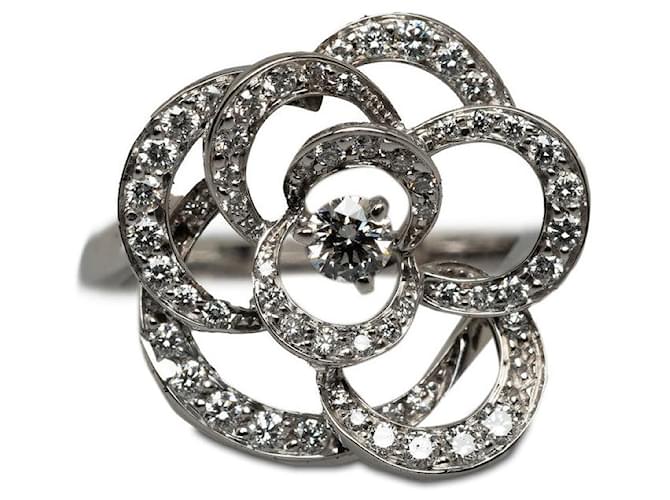 Chanel 18K Camellia Collection Ring Silber  ref.1311261