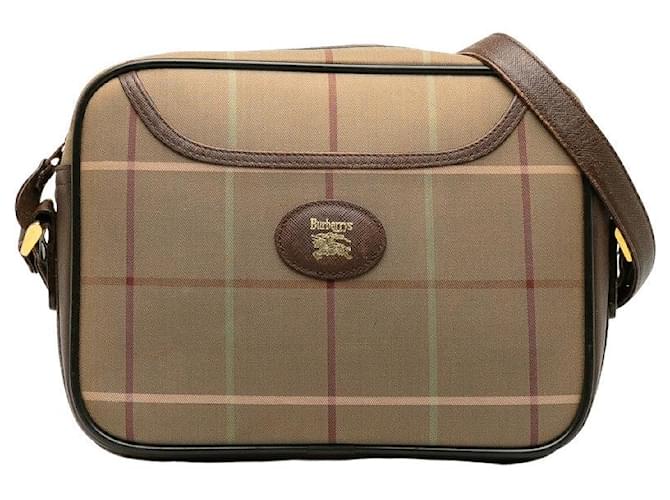 Burberry sac porté épaule Vintage Nova Check Toile Bronze  ref.1311267