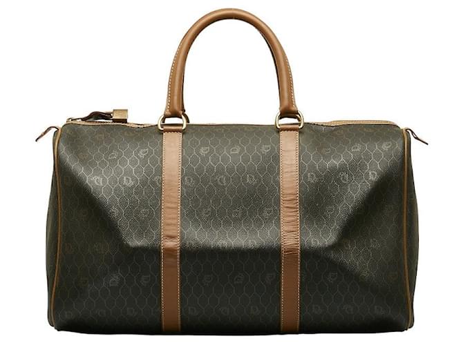 Dior Honeycomb Leather Travel Bag Brown  ref.1311293