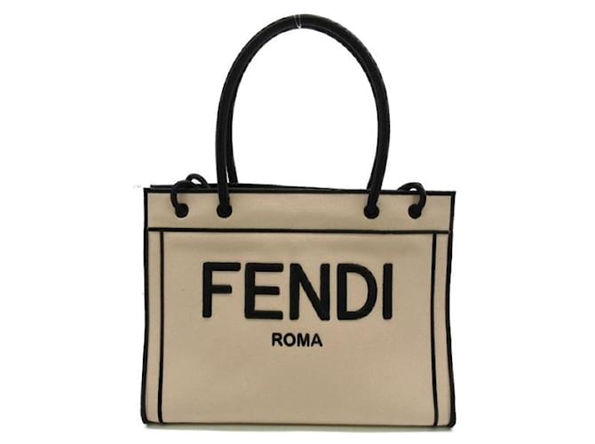 Fendi Bolso shopper Rome con logotipo Rosa Lienzo  ref.1311301