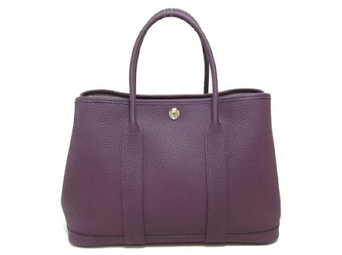Hermès Negonda Garden Party 30 TPM Purple Leather  ref.1311325