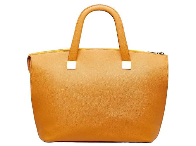 Céline Leather Handbag Orange Pony-style calfskin  ref.1311386