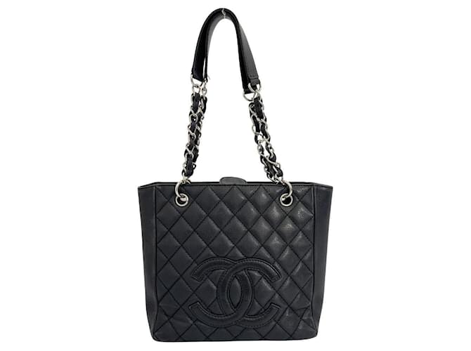 Chanel Gran bolso de compras CC Caviar Negro  ref.1311408