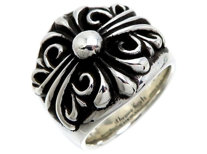 Chrome Hearts Silver Floral Ring Silvery  ref.1311412