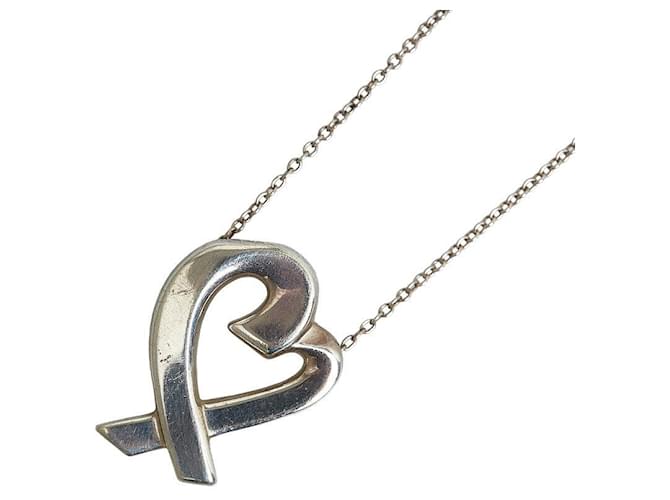 Tiffany & Co Collar con colgante de corazón amoroso Plata Plata  ref.1311494