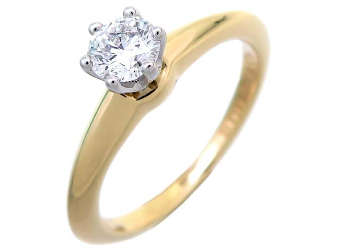 Tiffany & Co 18Bague de fiançailles diamant K Doré  ref.1311499