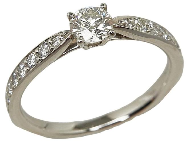 Tiffany & Co Anel de noivado de diamante de platina Prata  ref.1311500