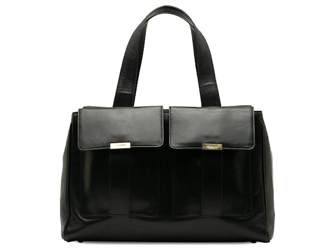Yves Saint Laurent leather 2 Front Pockets Handbag Black Pony-style calfskin  ref.1311505
