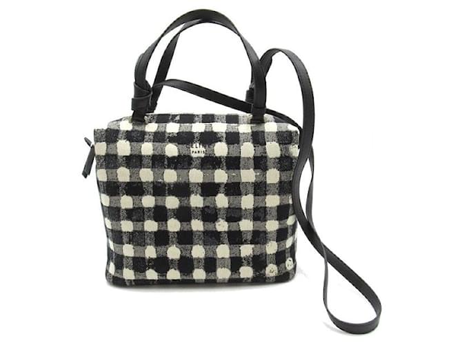 Céline Small Soft Cube Shoulder Bag Black Cloth  ref.1311514
