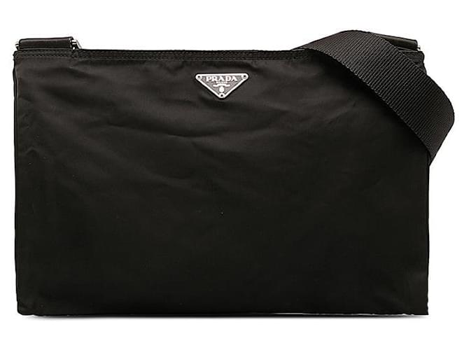 Prada Tessuto Crossbody bag Black Nylon  ref.1311531
