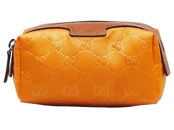 Gucci Custodia cosmetica in nylon GG Arancione  ref.1311551