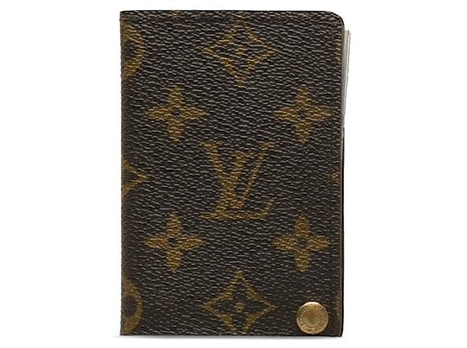Louis Vuitton Monogrammierte Porte-Cartes-Kreditkartendrucker Braun  ref.1311570