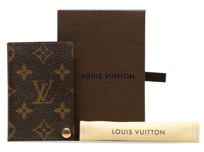 Louis Vuitton Presión de crédito Monogram Porte-Cartes Castaño  ref.1311571
