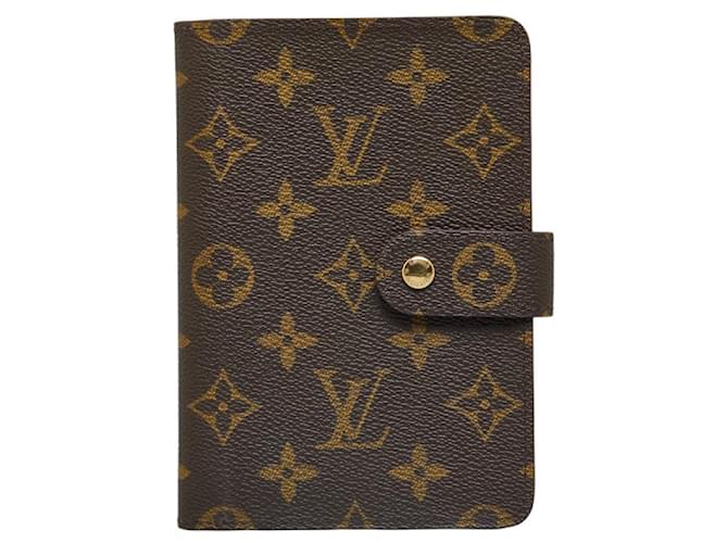 Louis Vuitton Portafoglio con cerniera Monogram Porte Papier Marrone  ref.1311606