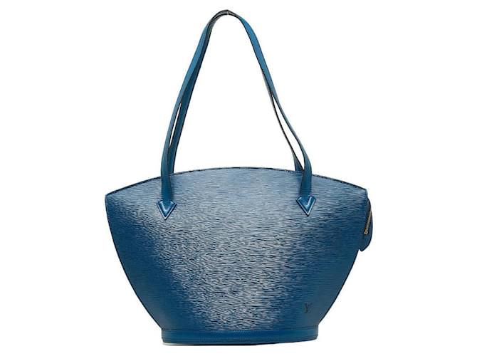 Louis Vuitton Bolsa de compras Epi Saint Jacques Azul Bezerro-como bezerro  ref.1311618