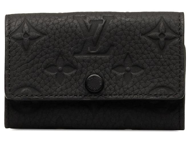 Louis Vuitton Monograma Empreinte Multicles 6 Titular de la clave Negro Becerro  ref.1311640