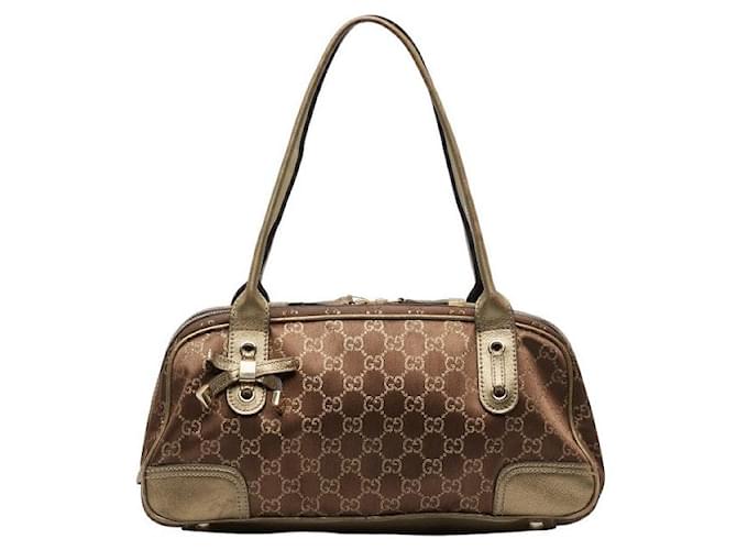 Gucci GG Canvas Princy Handbag Brown Cloth  ref.1311664
