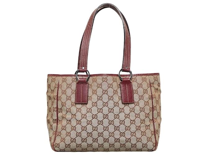 Gucci GG Canvas Tote Bag Brown Cloth  ref.1311705