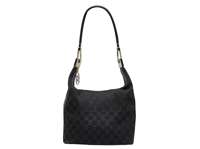 Gucci GG Canvas Hobo Shoulder Bag Black Nylon  ref.1311708