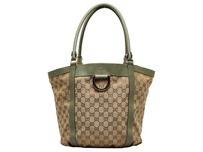 Gucci GG Canvas Abbey D-Ring Tote Bag Brown Cloth  ref.1311710
