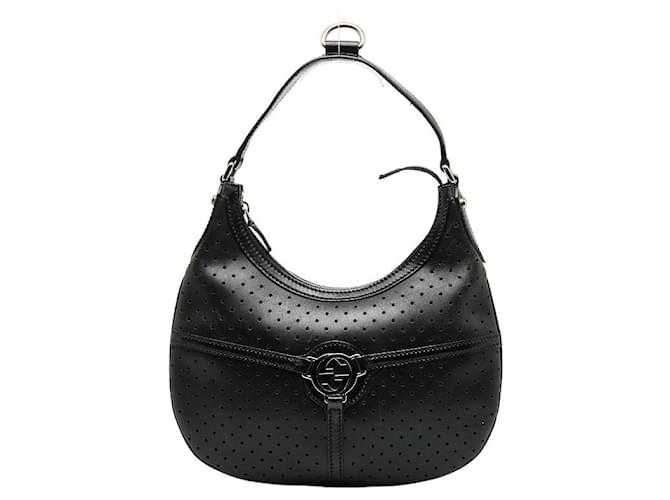 Gucci Interlocking G Reins Hobo Bag Black Pony-style calfskin  ref.1311714