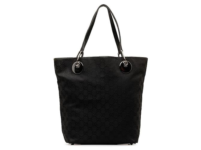 Gucci Eclipse-Einkaufstasche aus GG-Canvas Schwarz Leinwand  ref.1311721