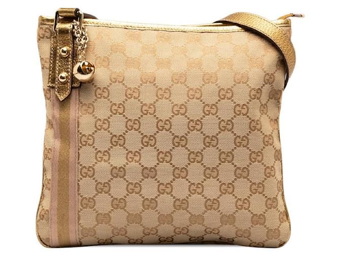 Gucci GG Canvas Jolicoeur Messenger Bag Brown Cloth  ref.1311723