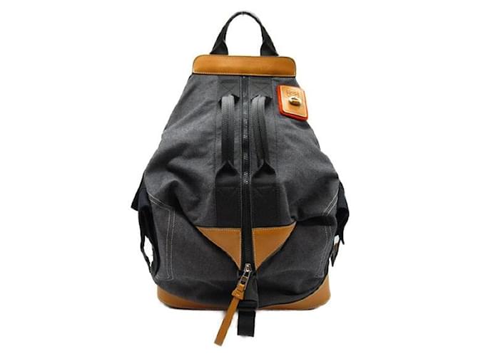 Loewe ELN Canvas Convertible Backpack Black Cloth  ref.1311815