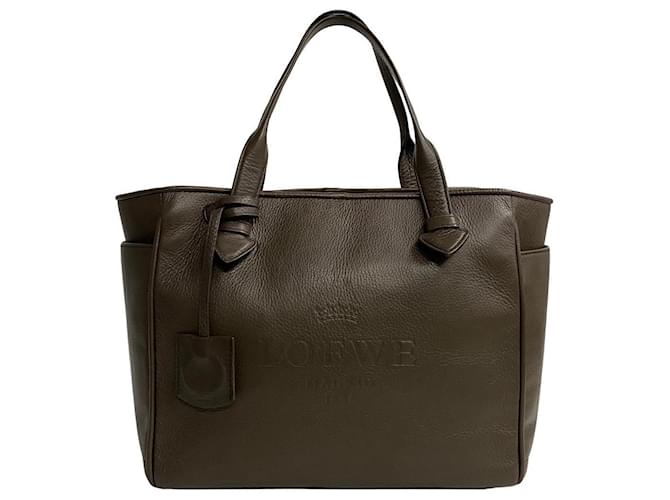 Loewe Leather Logo Tote Bag Brown Pony-style calfskin  ref.1311817
