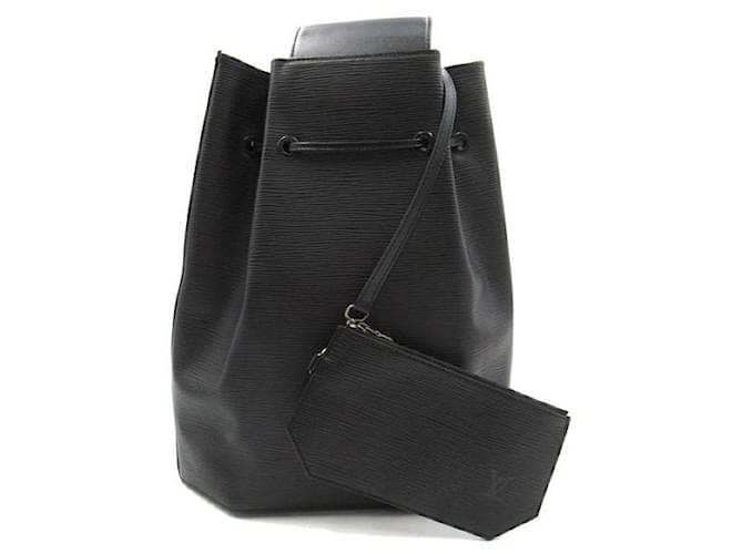 Louis Vuitton Epi Sac à Dos Sling Bag Veau façon poulain Noir  ref.1311819