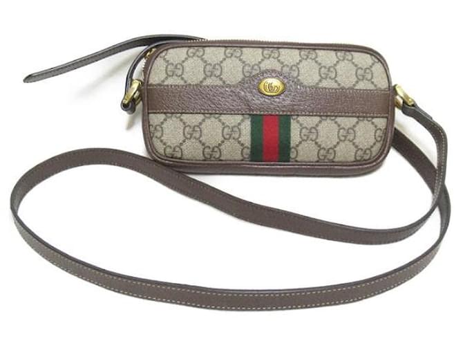 Gucci GG Supreme Mini Ophidia Crossbody Bag Brown  ref.1311922