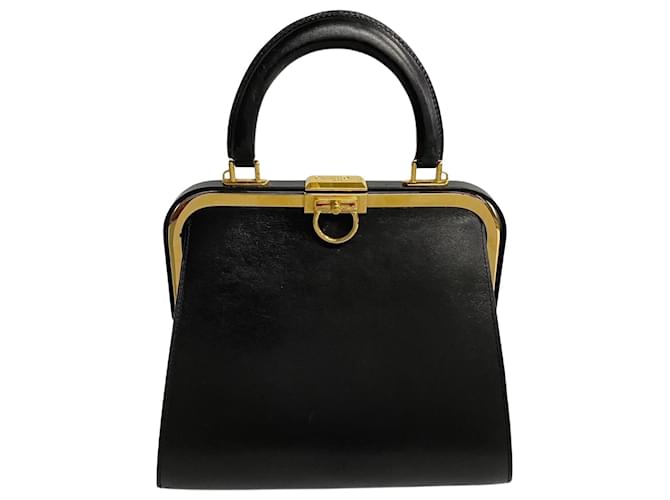 Dior Leather Vintage Doctor Bag Black Pony-style calfskin  ref.1311943