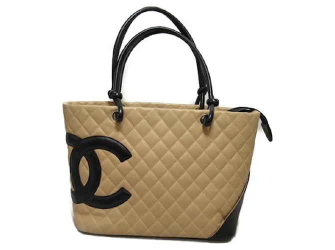 Chanel Cambon Quilted Leather Tote Bag Brown Pony-style calfskin  ref.1311961