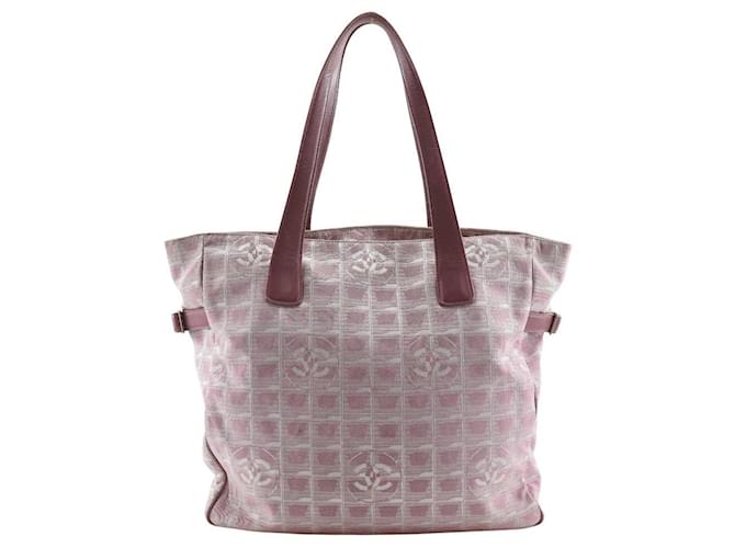 Chanel New Travel Line Zip Tote Bag Pink Nylon  ref.1312021