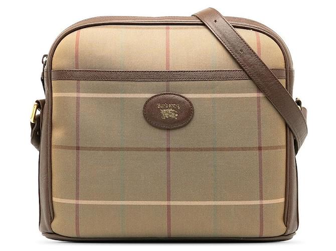 Burberry Vintage Check Crossbody Bag Brown Cloth  ref.1312058