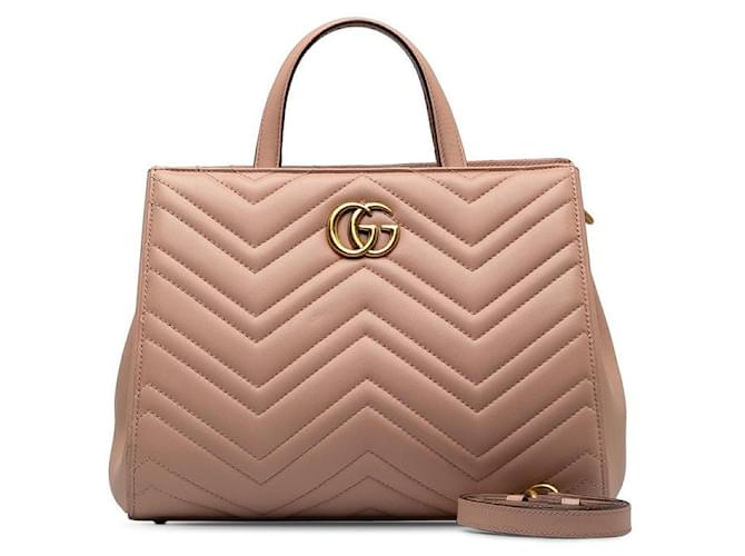 Gucci GG Marmont Matelasse Tote Bag Pink Pony-style calfskin  ref.1312081