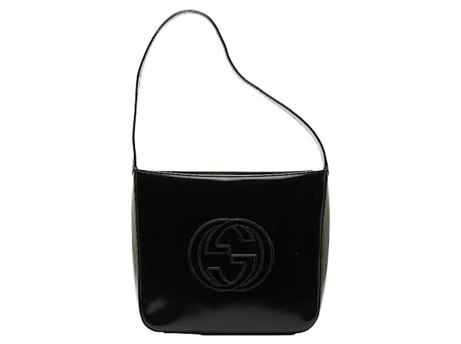 Gucci Vintage Soho Leather Shoulder Bag Black Pony-style calfskin  ref.1312086