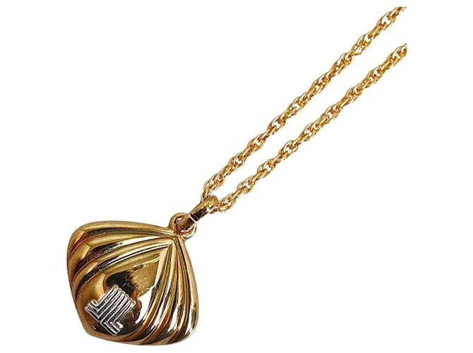 Lanvin Gold Plated Pendant Necklace Golden  ref.1312106