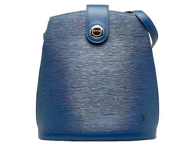 Louis Vuitton Epi cluny Azul Becerro  ref.1312113