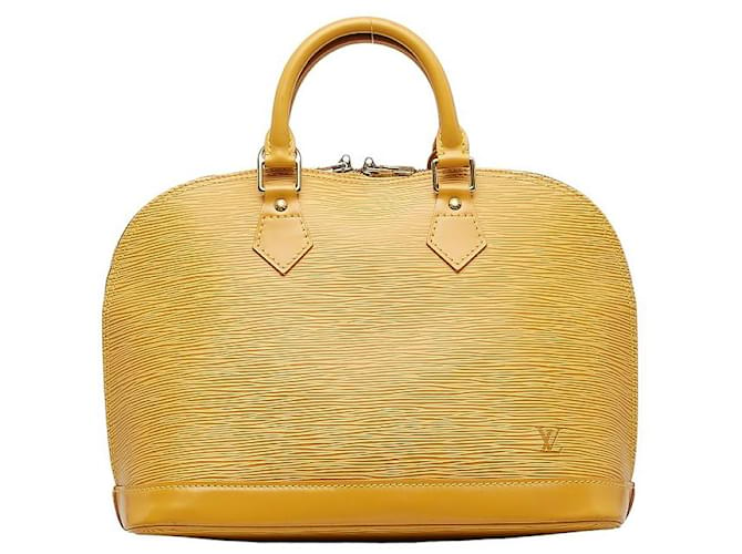 Louis Vuitton Epi Alma PM Amarelo Bezerro-como bezerro  ref.1312121