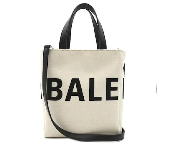 Everyday Balenciaga Sac cabas quotidien Toile Blanc  ref.1312140