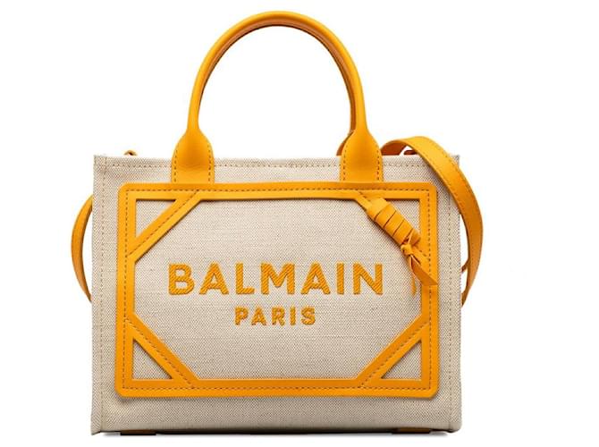 Balmain B Army Shopper Tote Bag Yellow Cloth  ref.1312142