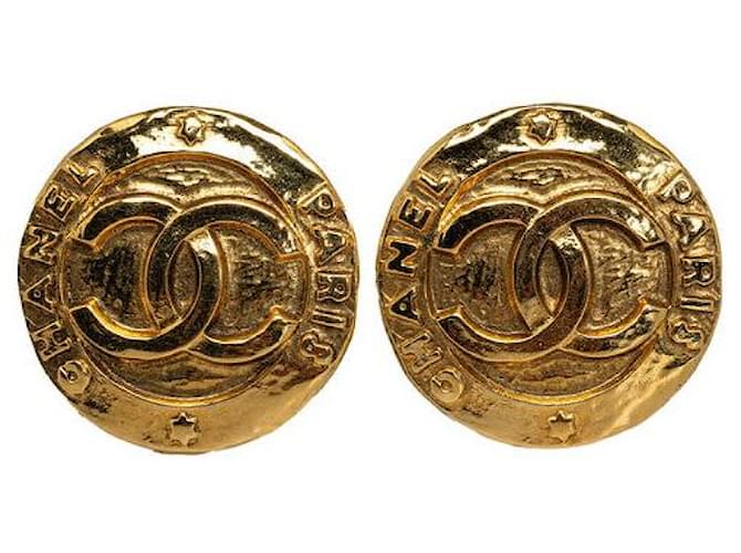 Chanel CC Clip On Earrings Golden  ref.1312164