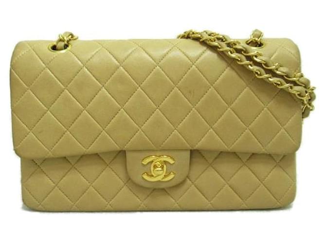 Chanel Medium Classic Double Flap Bag Brown Lambskin  ref.1312177