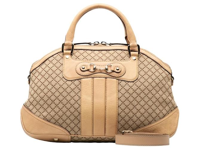 Gucci Canvas Diamante Catherine Dome Bag Brown Cloth  ref.1312204