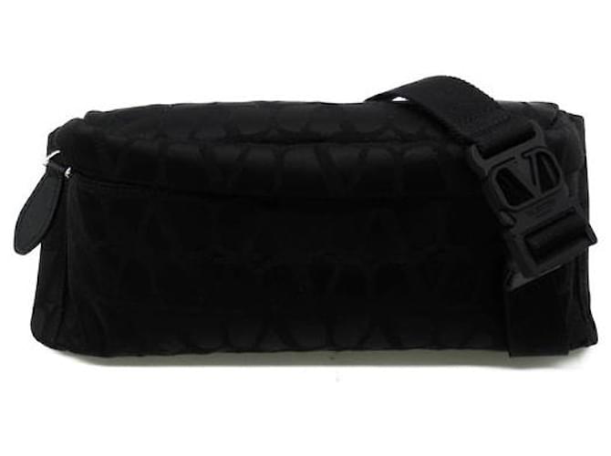 Valentino Canvas Iconograph Belt Bag Black Cloth  ref.1312254