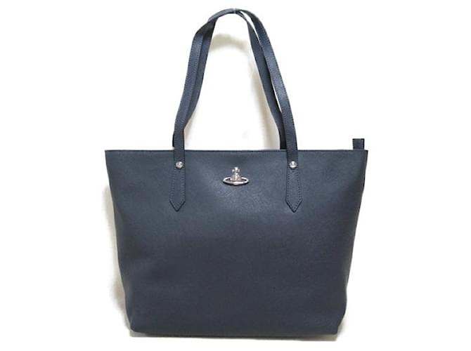 Vivienne Westwood Leather Tote Bag Blue Pony-style calfskin  ref.1312258