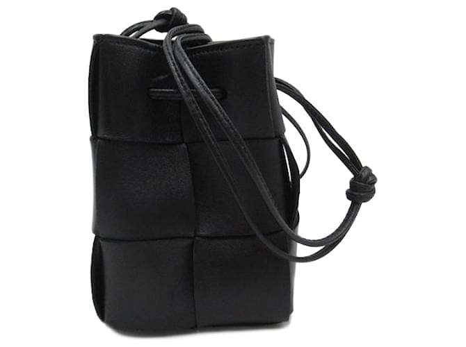 Bottega Veneta Mini Cassette Bucket Bag Black Pony-style calfskin  ref.1312285